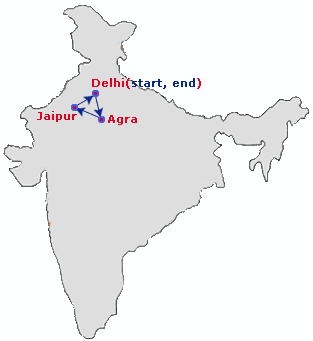 Golden Triangle Tour Map