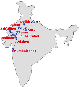 Grandeur of the Maharajahs Map