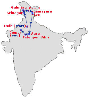 Kashmir - Ladakh with Golden Triangle